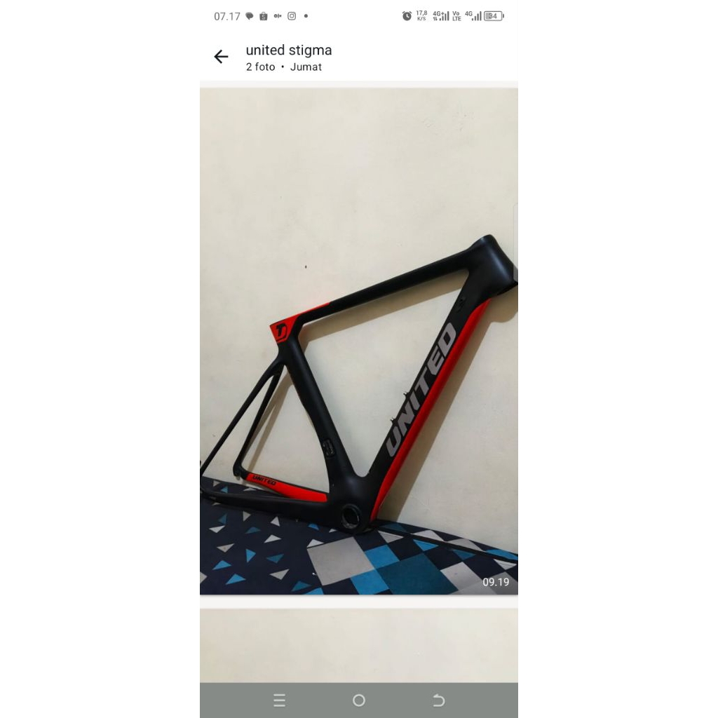 Frame road bike united stygma carbon