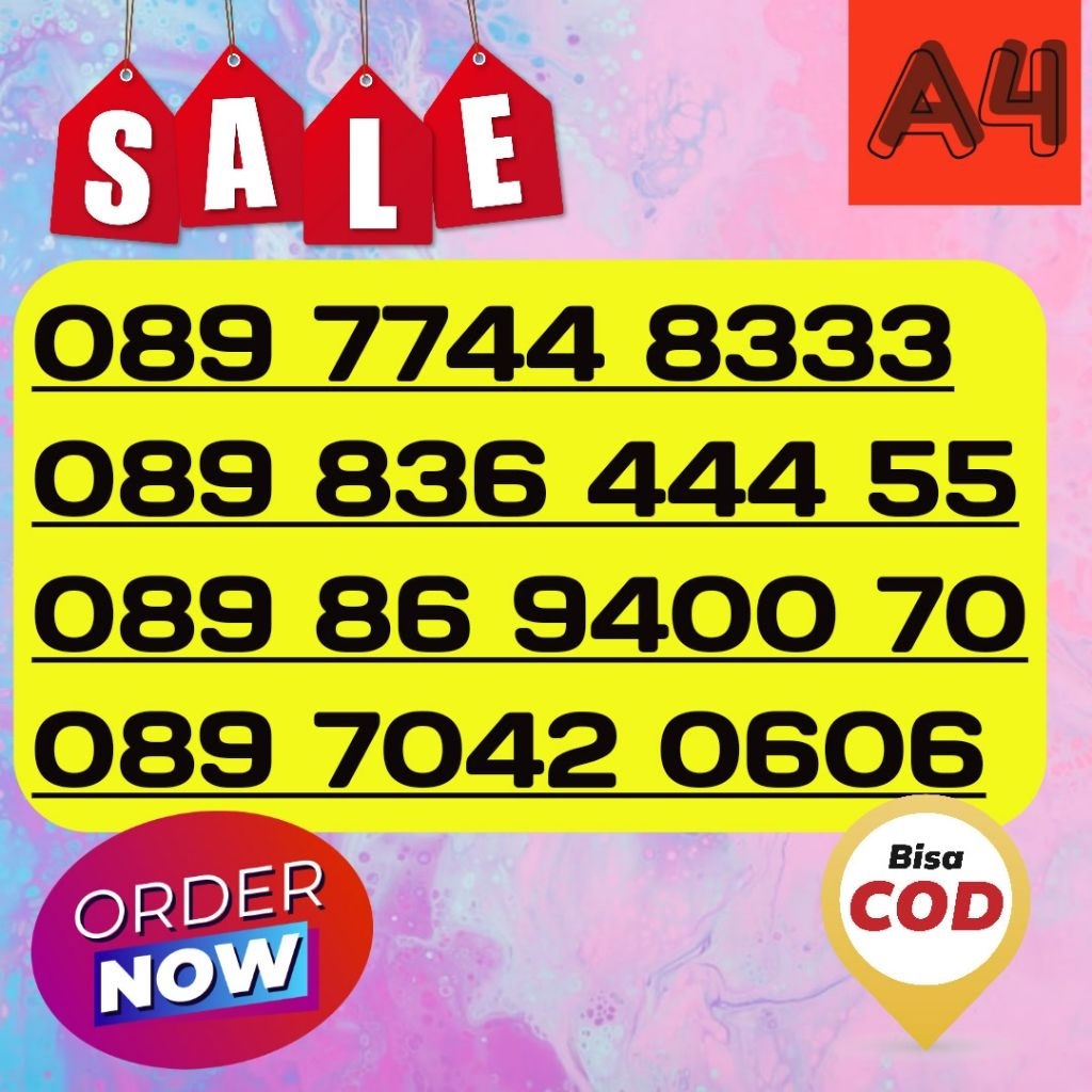 NOMER CANTIK TRI 11 ANGKA (A4) Kartu Wajib Registrasi ke 4444 Bisa COD Order Now