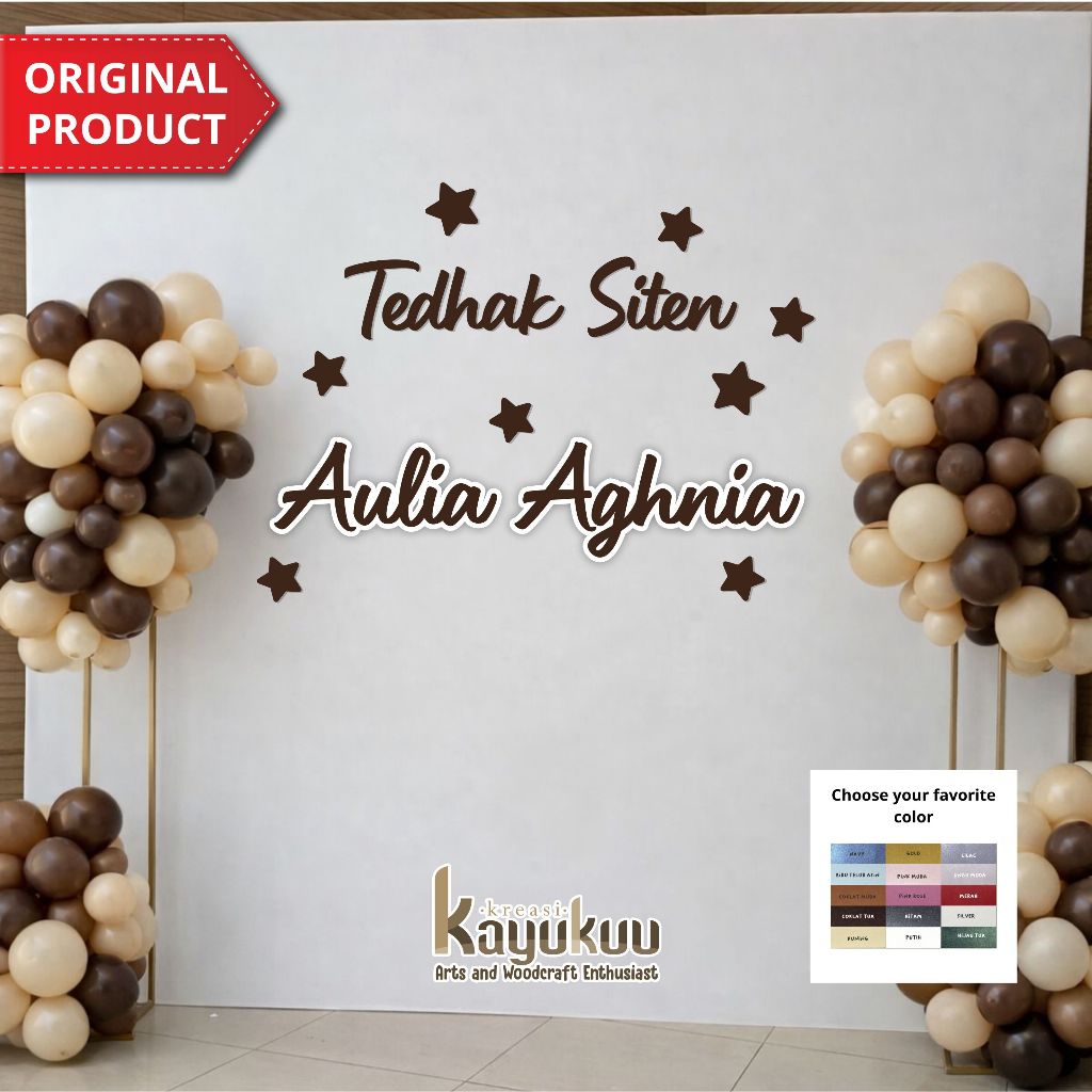 Kreasikayukuu Hiasan Dinding Backdrop Kertas Jasmine Tedak Siten