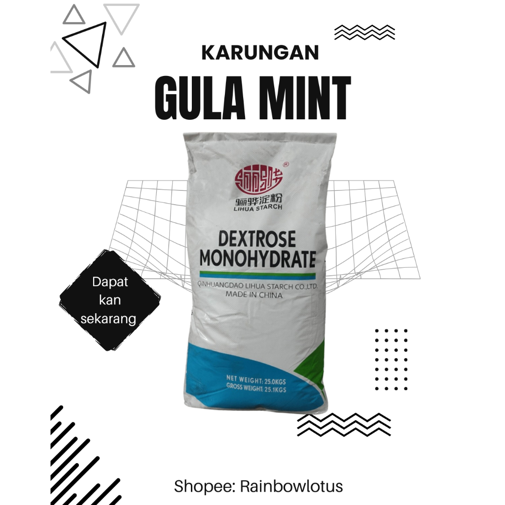 RAINBOW LOTUS - Gula Mint / Gula Donat / Gula jagung / Gula Kembang Gula (25 kg) / Glukosa Monohidra