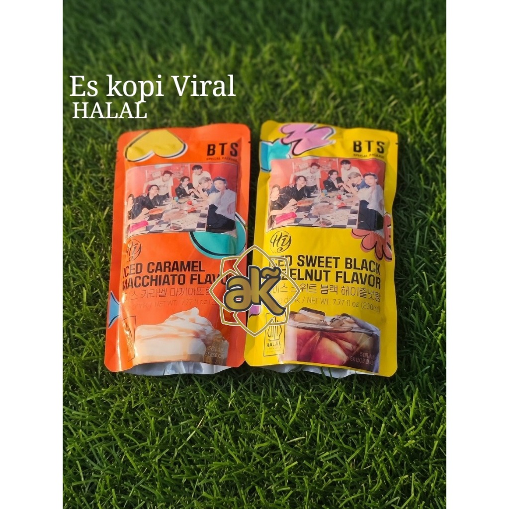 ICE COFFE BTS es kopi viral KOREA HY all varian 230 ml original halal hazelnut/caramel