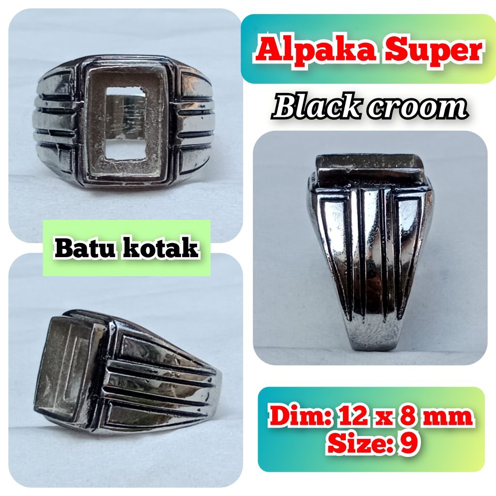 emban batu akik Alpaka super batu kotak. 27