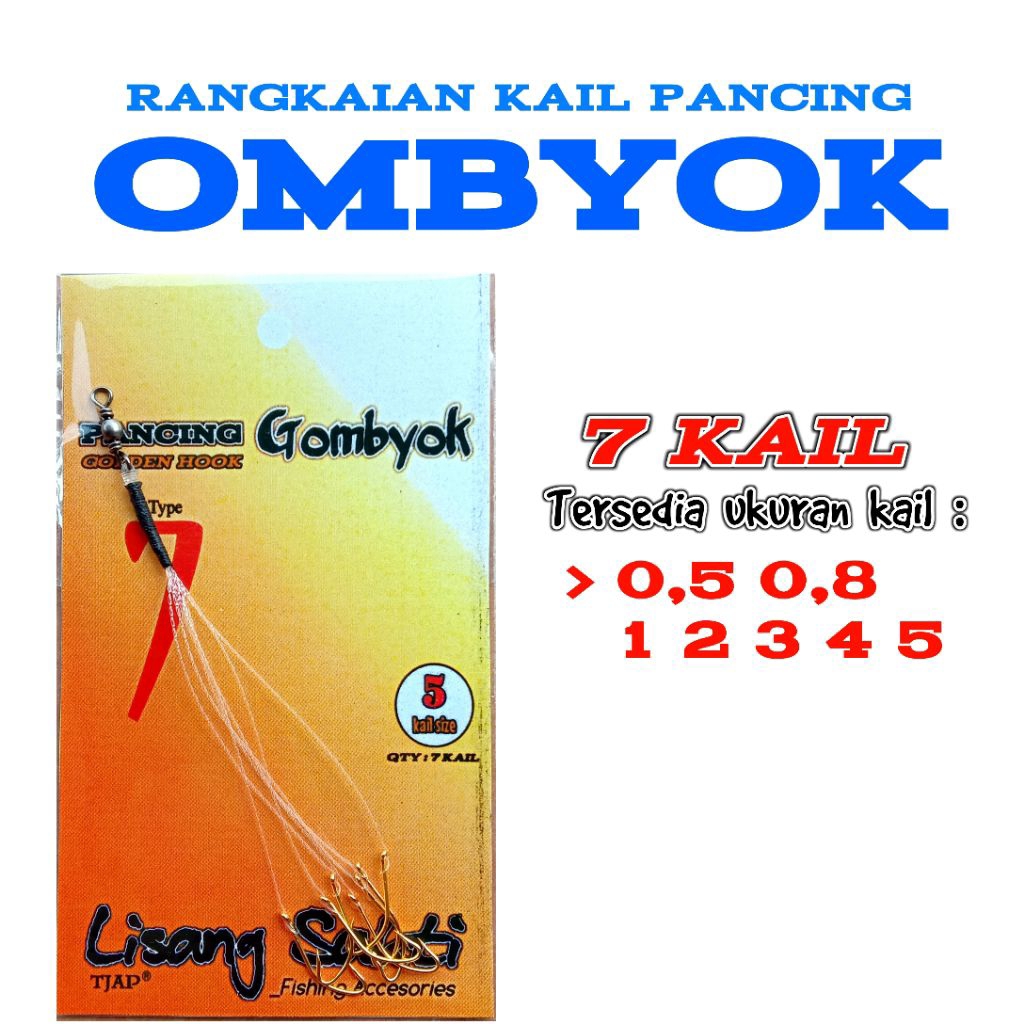 Pancing Ombyok 7 Kail warna emas