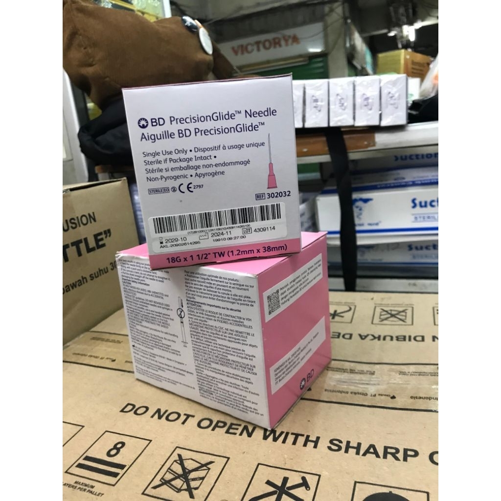 needle BD 18G perbox isi 100pcs