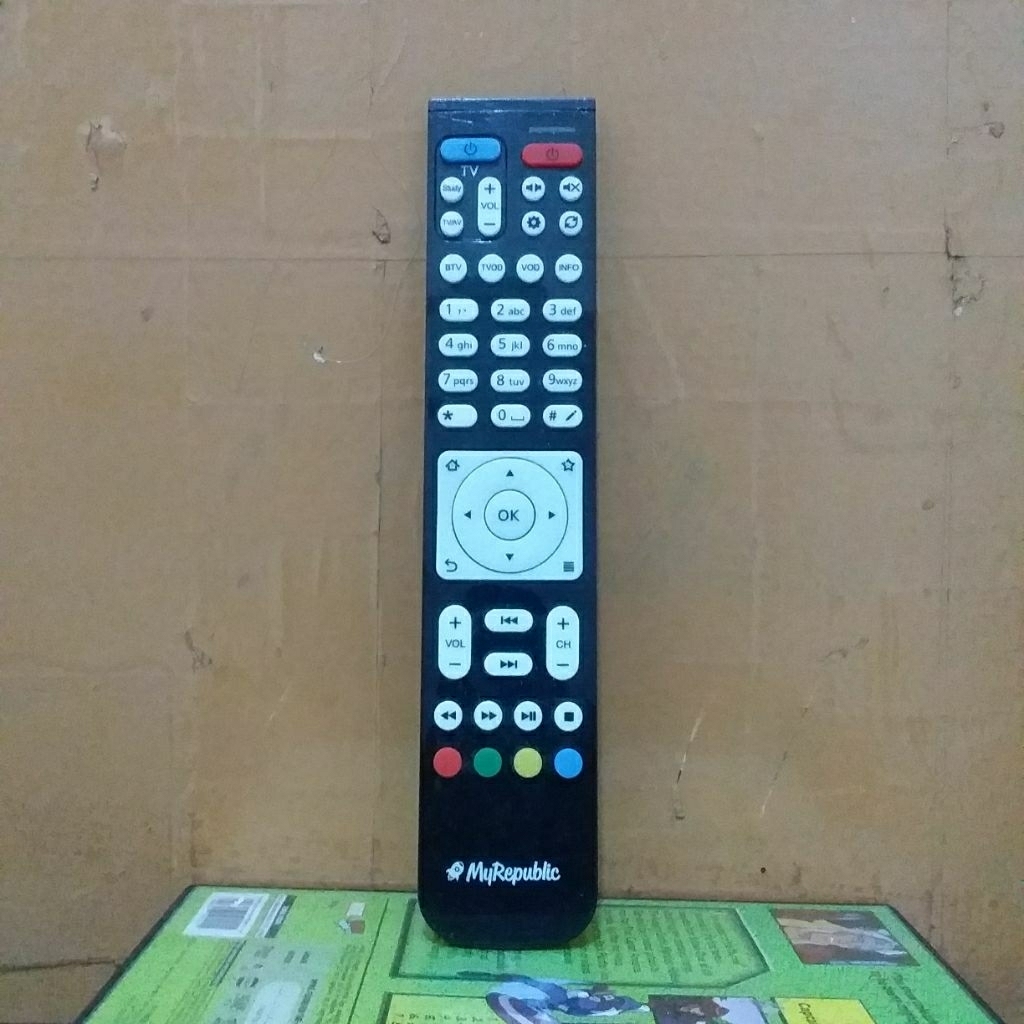 REMOTE TV PARABOLA MY REPUBLIC PUTIH ORIGINAL