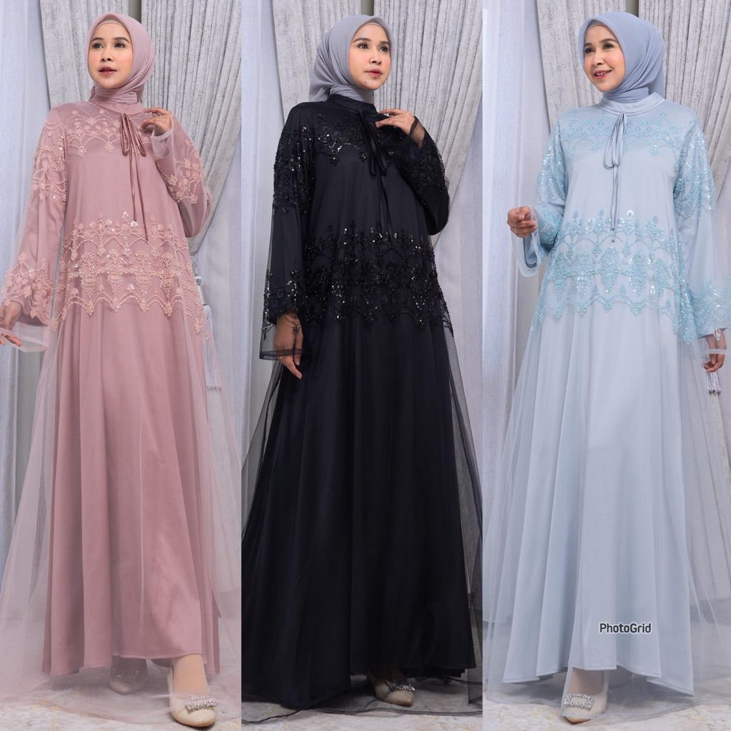 ELARA DRESS GAMIS PREMIUM BY MAREVI/Gamis std jumbo/gamis koleksi lebaran 2026