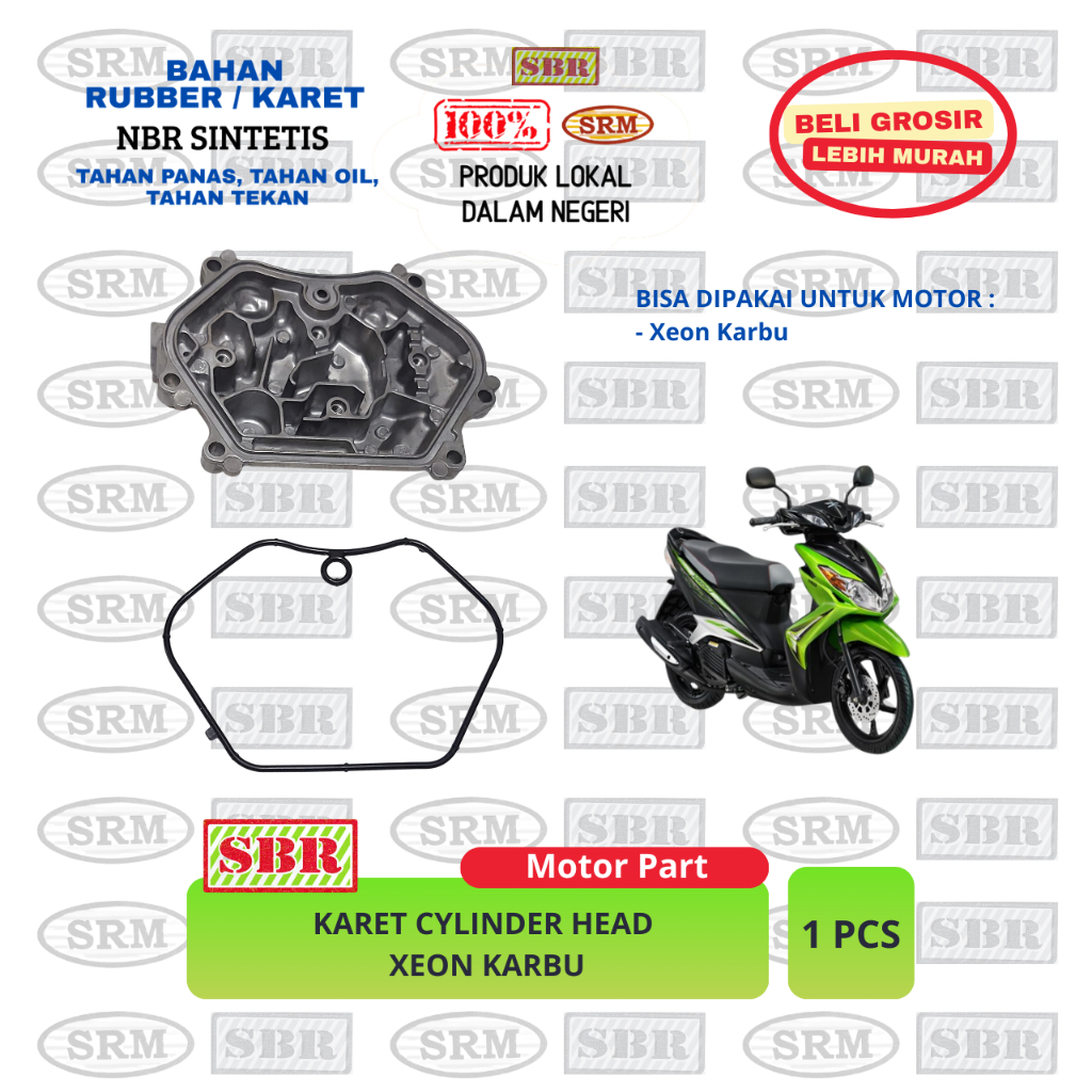 Oring Silinder Head Xeon Karbu - O Ring Karet Seal Tutup Cylinder Blok Head Yamaha Xeon Lama 44D