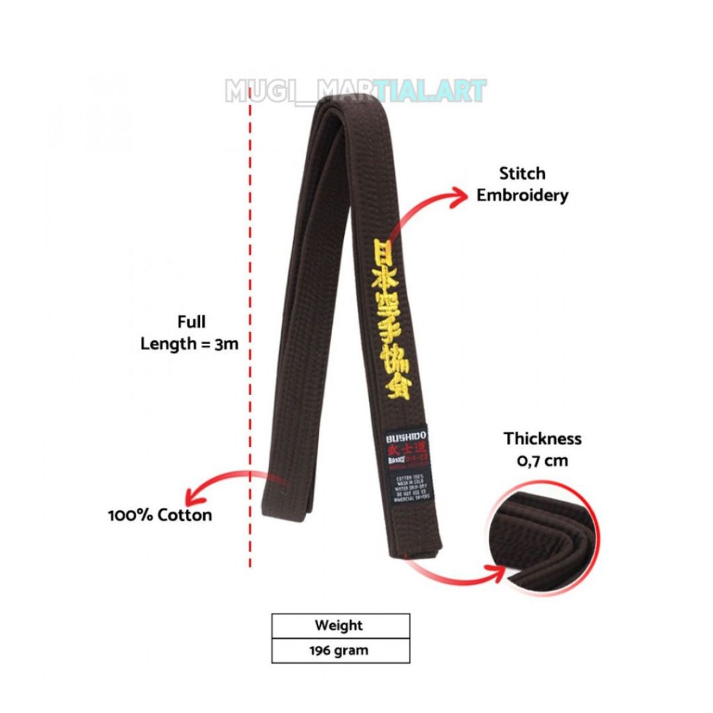 SABUK KARATE BUSHIDO BORDIR / SABUK KARATE