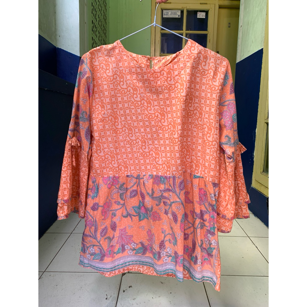 Preloved Atasan Batik | Atasan Batik Wanita Modern Pastel