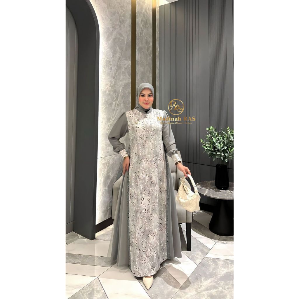 Lalina Dress By Madinah Ras Gamis Elegan Mewah