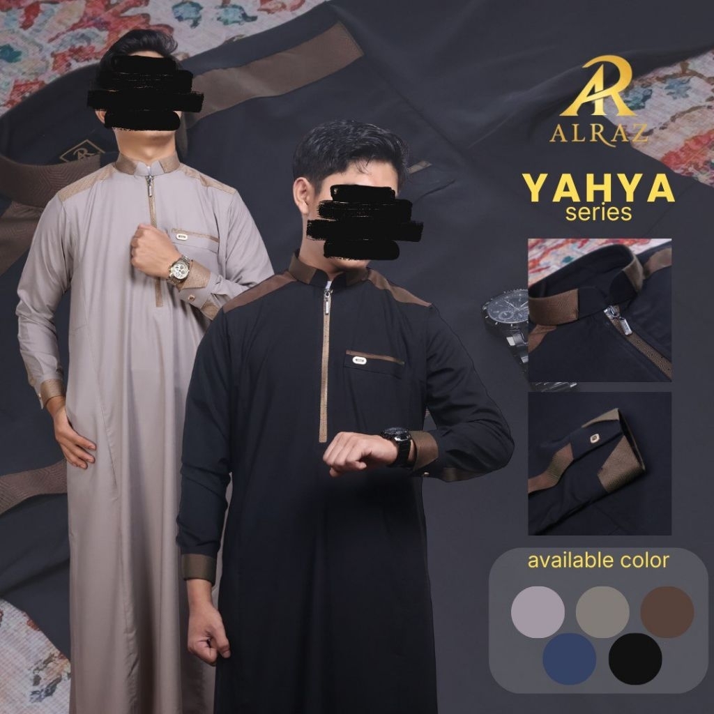 YAHYA JUBAH PREMIUM ALRAZ MODEL RESLETING/ZIPPER LENGAN PANJANG