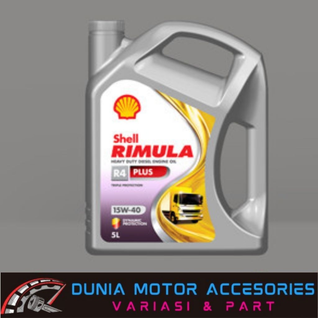 Oli mobil Shell Rimula R4X Plus 15W-40 5 Liter