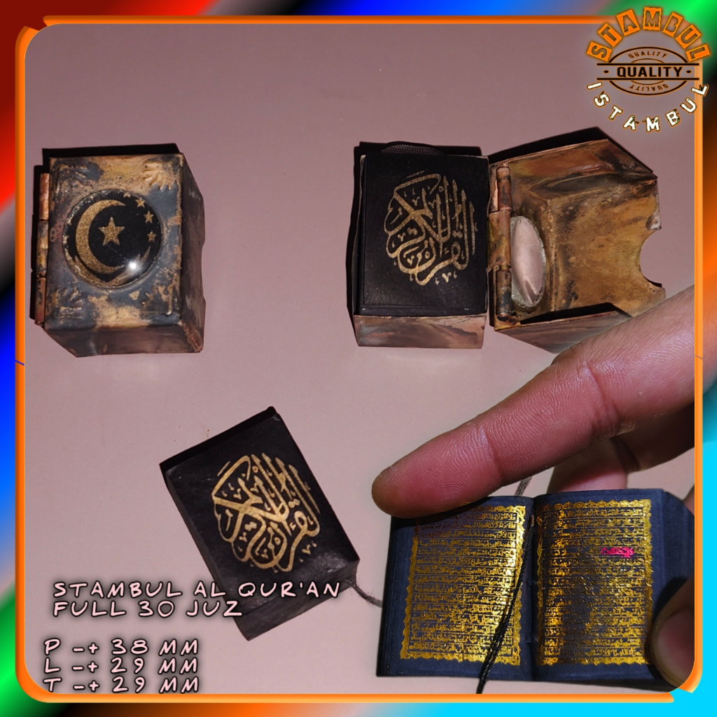 (BISA COD) Stambul AL QUR'AN krts hitam tinta emas WALYATALATTHOF tinta merah