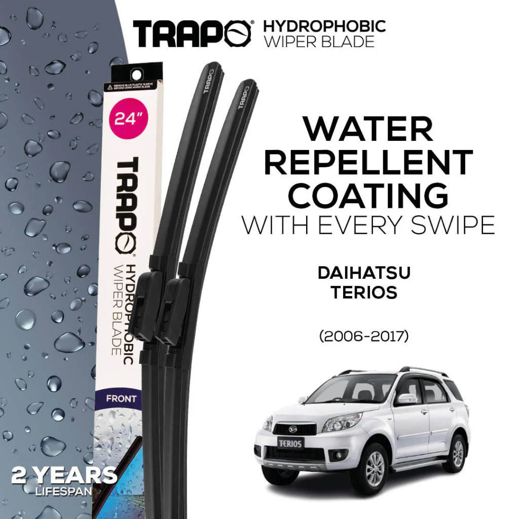 Wiper Mobil Trapo Hydrophobic Wiper Blade Daihatsu Terios (2006-2017) Wiper Terios