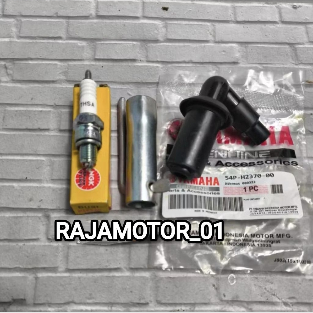 PAKET BUSI + TUTUP BUSI + KUNCI BUSI MIO J / SOUL GT 110 / MIO M3 / SOUL GT 125