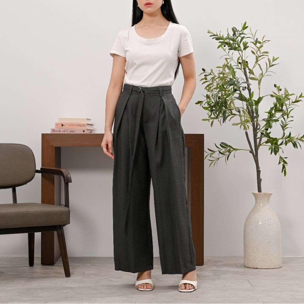 DEEPNY - Tivana Pleated Pants | Celana Wanita Highwaist