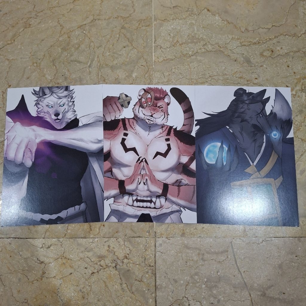 [ JJK FURRY ] - RYOMEN SUKUNA , GOJO SATORU , SUGURU GETO ARTPRINT A6