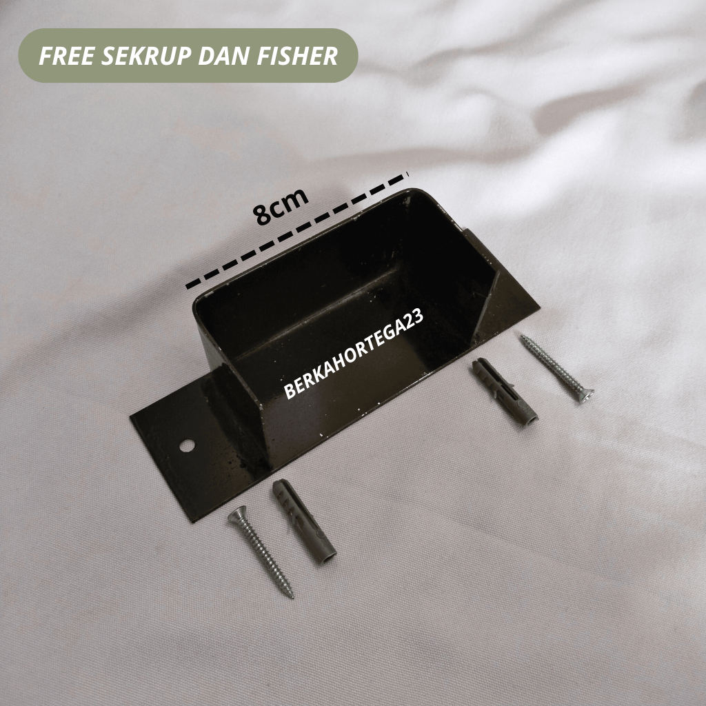 Bracket Besi Hollow Baja Ringan Ukuan 8cm