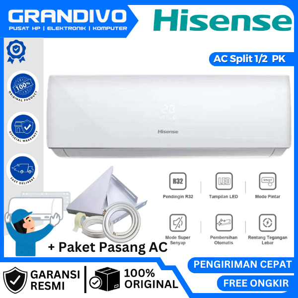 AC Hisense 1/2 PK R32 AN05CDG /AN 05CDG - AN05CDG - GRANDIVO WARU
