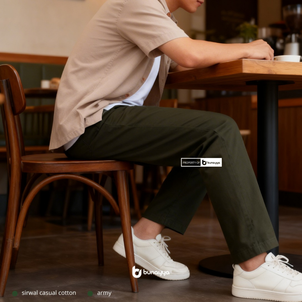Bunayya - Sirwal Casual Cotton Sirwal Formal Cotton | Celana Sirwal Dewasa | Celana Formal Office | 