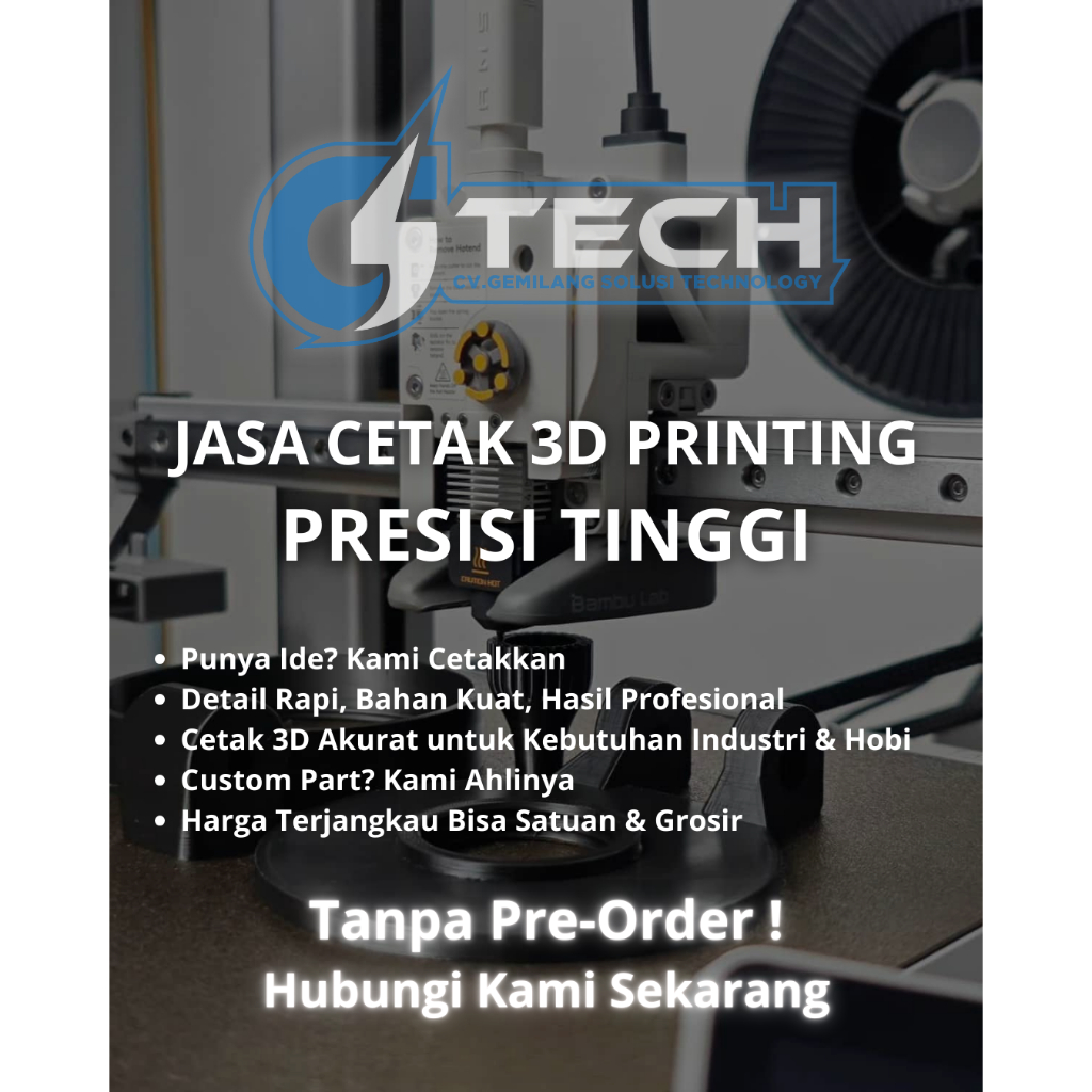 Jasa Cetak 3D Printing / Jasa Custom 3D Printing Bahan PLA+, Dicetak dengan mesin berkualitas dengan