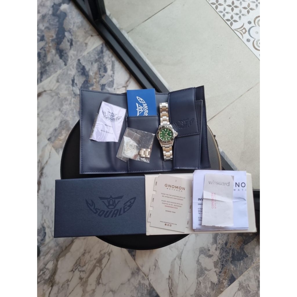 Squale Mint Green Ceramic 1545 Dive Watch Rolex Hulk Homage 20 ATMOS.SWISS