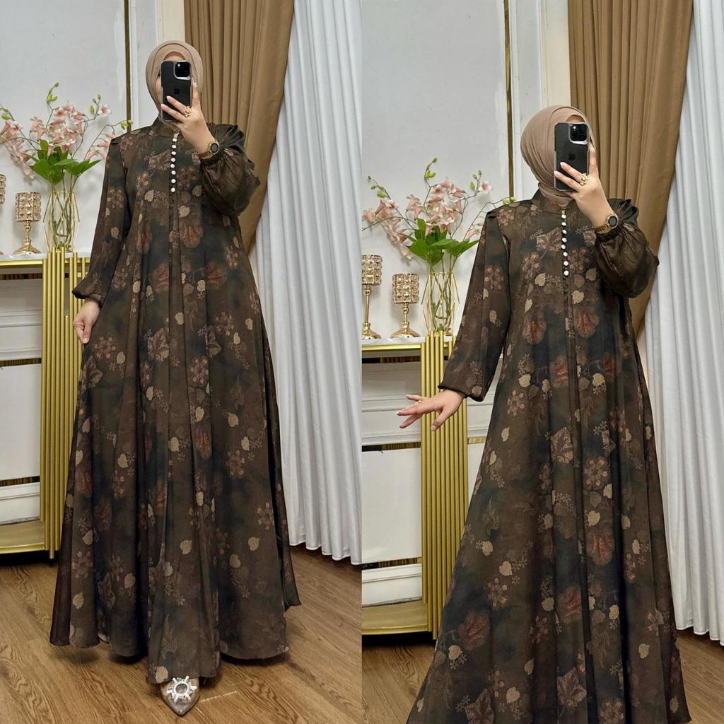 REALPICT COD DRESS  KODE 227 PREMIUM   BAHAN JULIA SUTRA PRINT  PREMIUM   HARGA TERMURAH BEST SELLER