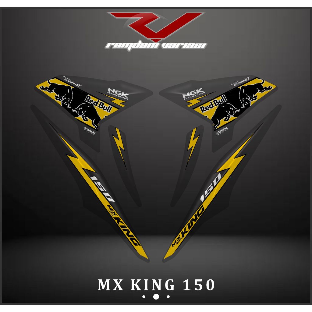 STRIPING TRANSPARAN MX KING 150/STIKER MX KING/STRIPING VARIASI MX KING 150 MTF REDBULL KEREN