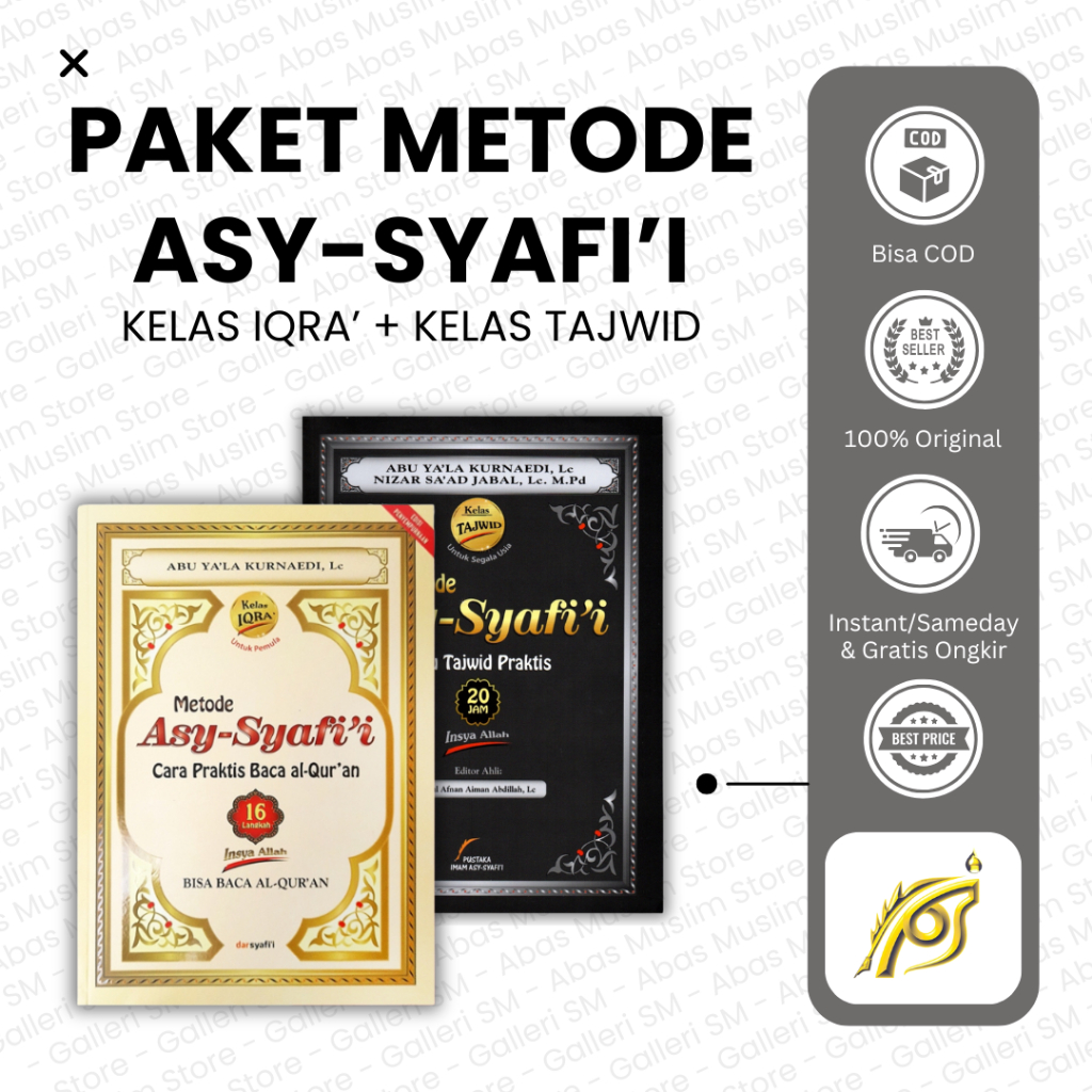 Paket Lengkap 1 Set Metode Asy Syafii Buku Tajwid Belajar Al Quran  Pustaka Imam Darsyafi'i