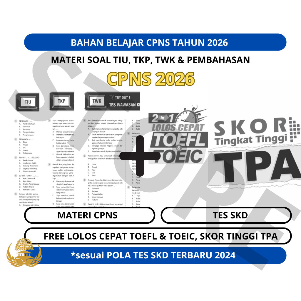Sukses SKD CPNS 2026 - Materi TKP, TIU, TWK