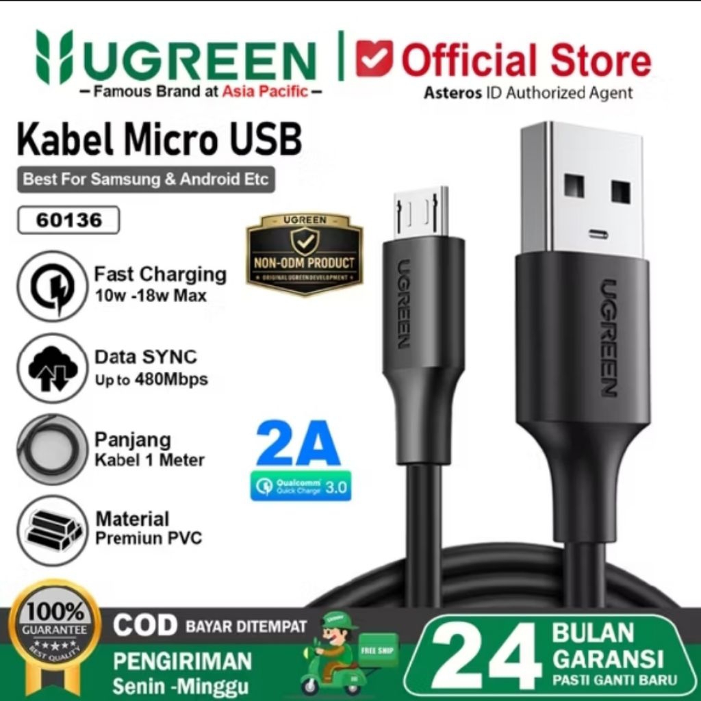 kabel data ugreen micro usb
