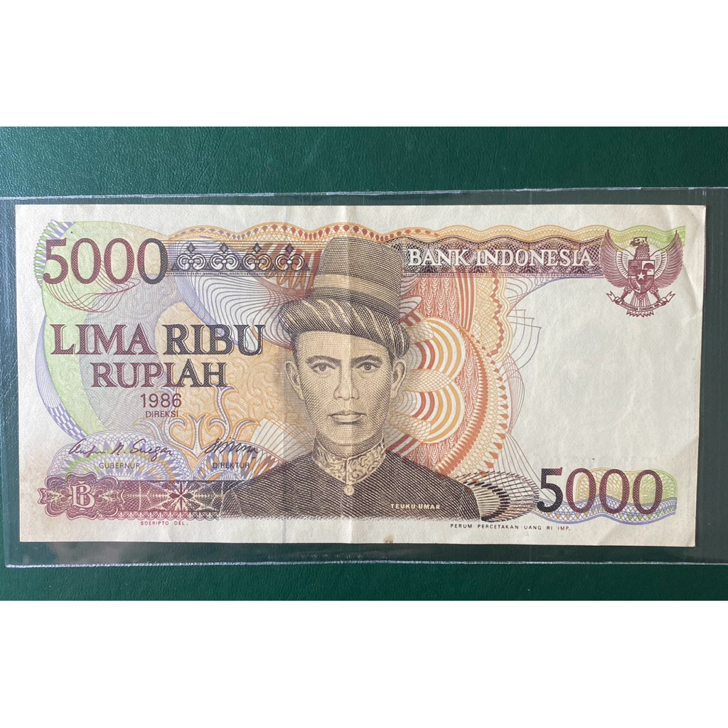 Uang Kuno 5000 Dupiah 1986 Teuku Umar