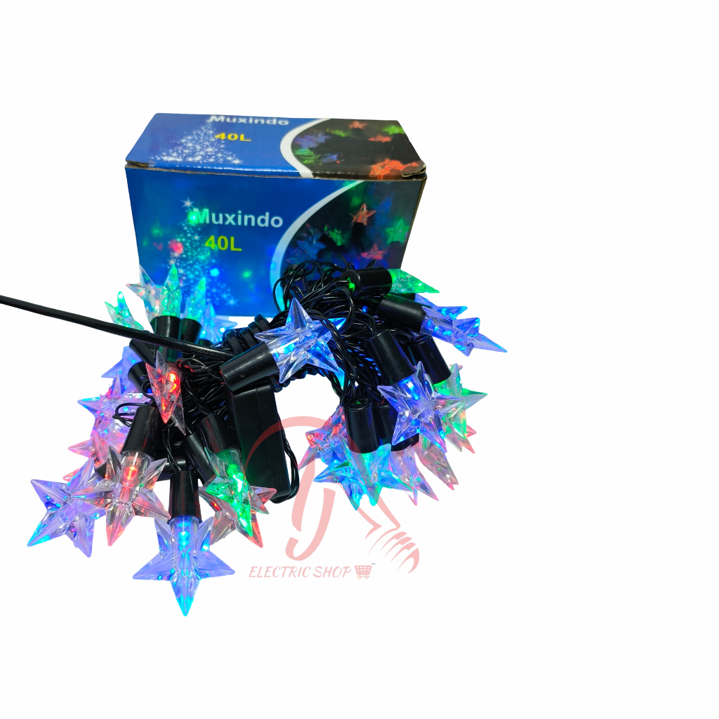MUXINDO LAMPU LED HIAS 50 LED NATAL WARNA WARNI BINTANG LAMPU DEKORASI LAMPU WARNA WARNI AGUSTUSAN P