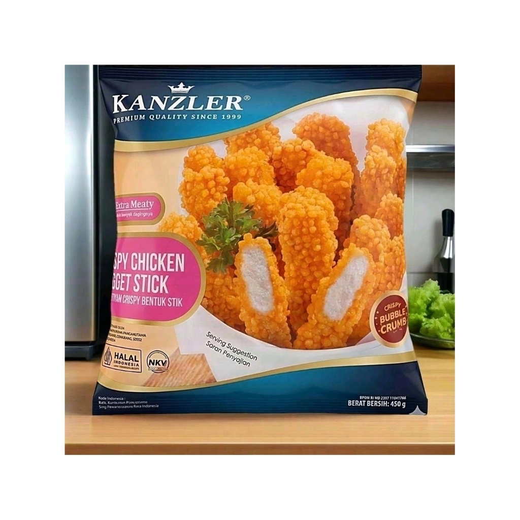 Kanzler Chicken Nugget Stik 450gr | Kanzler Naget Ayam Stik | Naget Kanzler