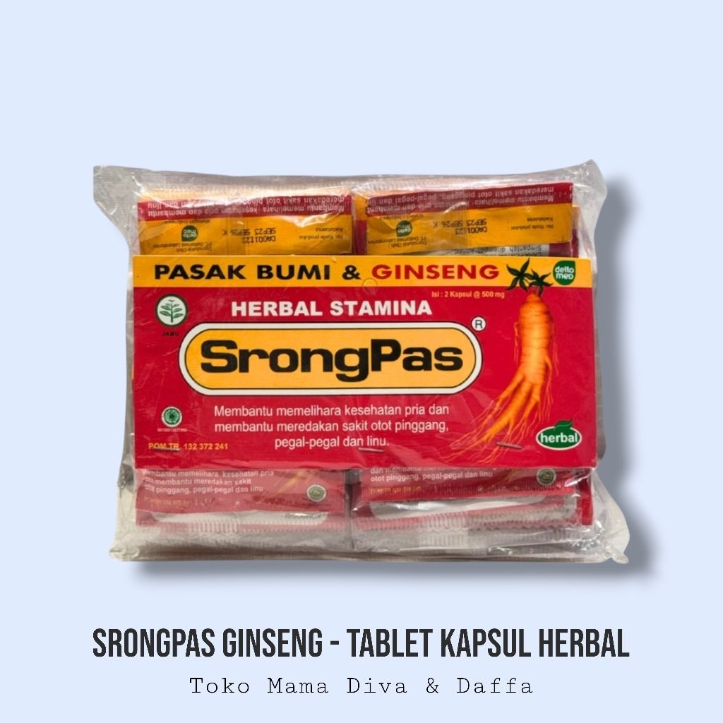 Srongpas Ginseng & Pasak Bumi – Herbal Stamina Pria Dewasa