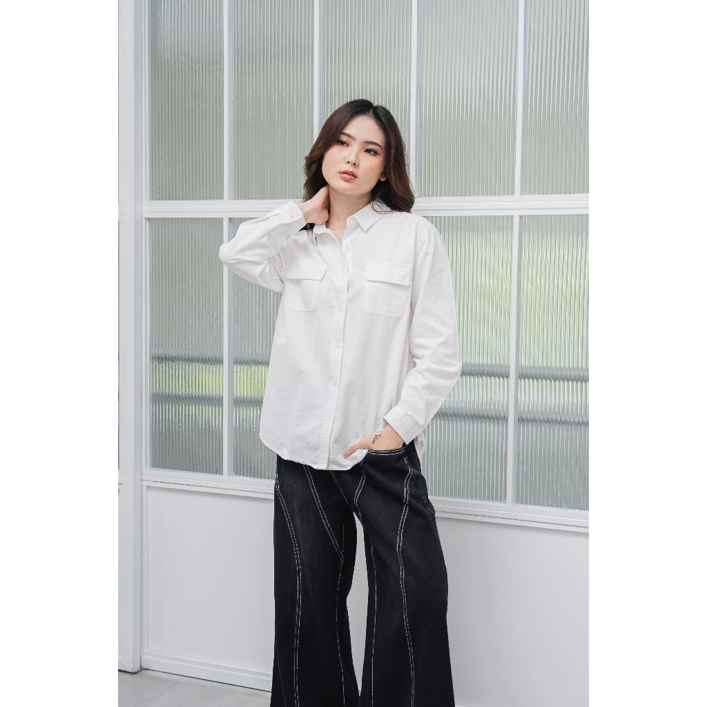 Rustic Jeans Skena White Line Wanita | Celana Kulot Jeans Trendy 2026