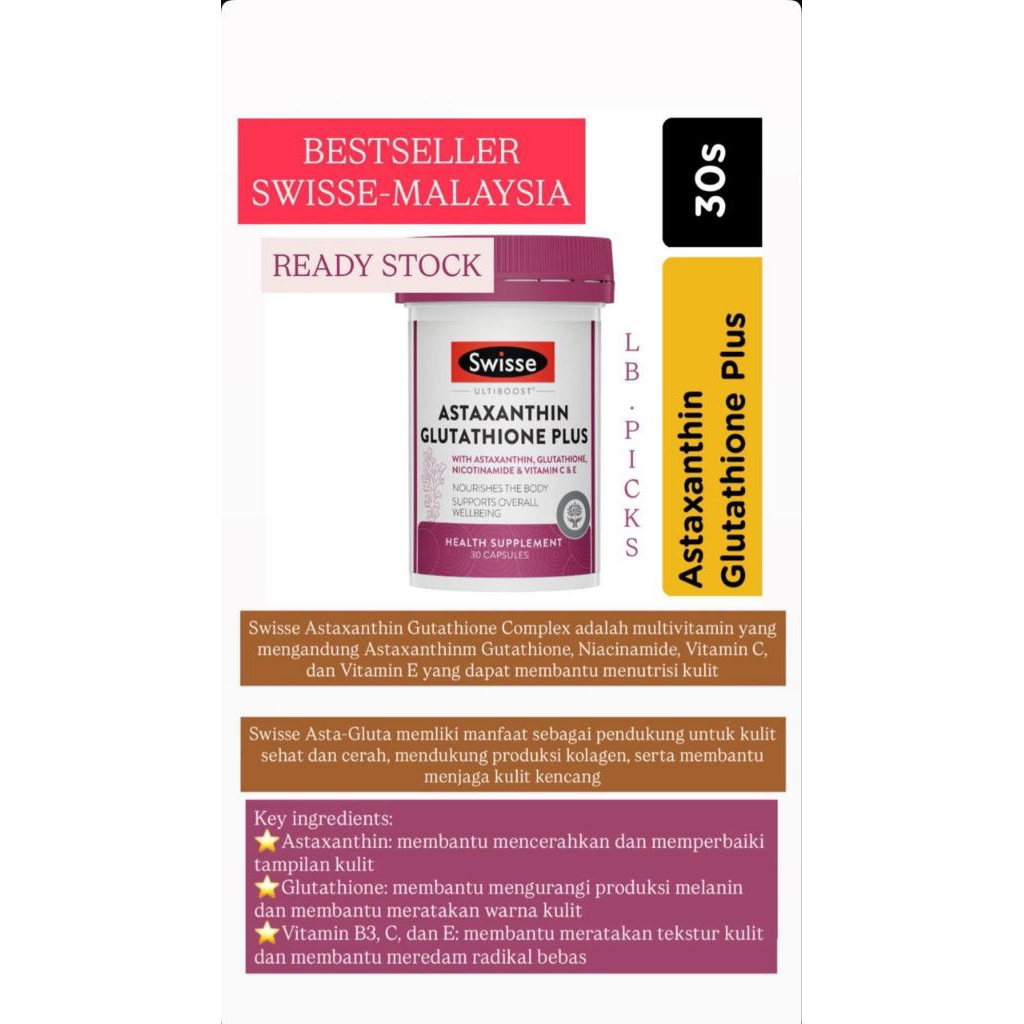 Swisse Astaxanthin Glutathione Plus Malaysia