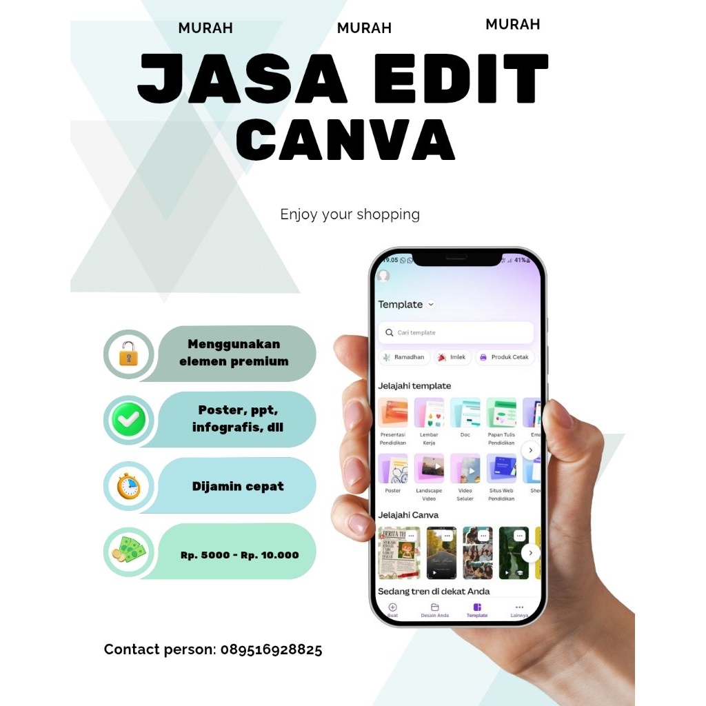JASA EDIT CANVA PPT, POSTER, INFOGRAFIS, DLL  PALING MURAH