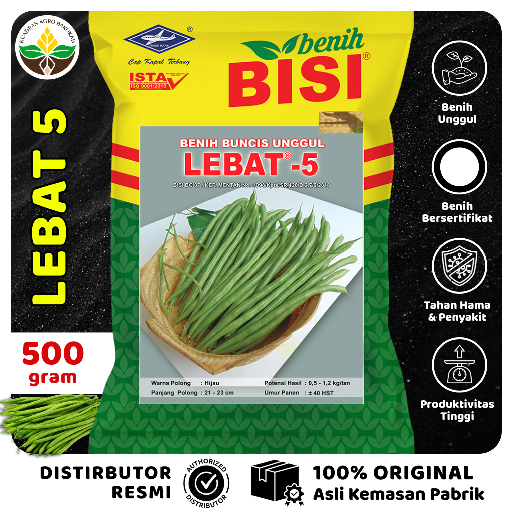 Benih Buncis LEBAT 5 - 500 gr - BISI Cap Kapal Terbang