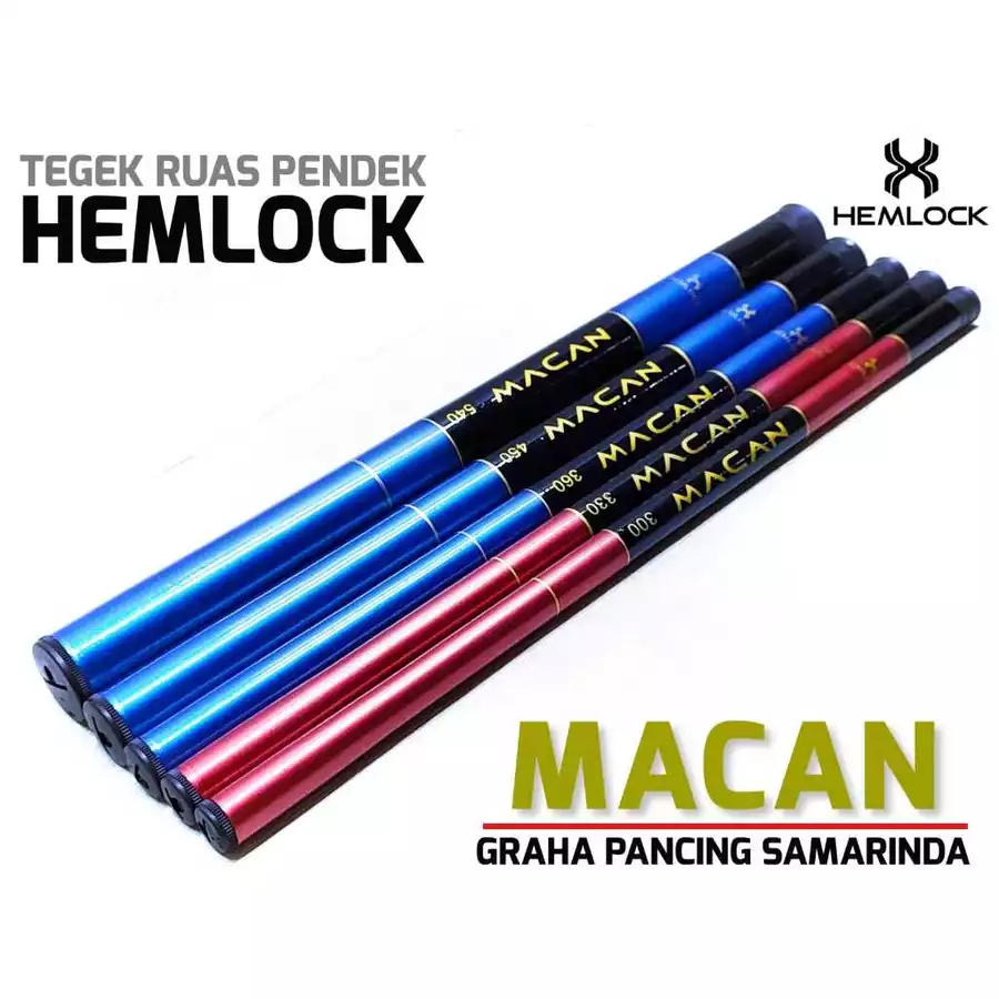 Tegek Pancing Macan By Hemlock, Teggek Pancing, Teggek Joran Ruas Pendek, Tegek Carbon
