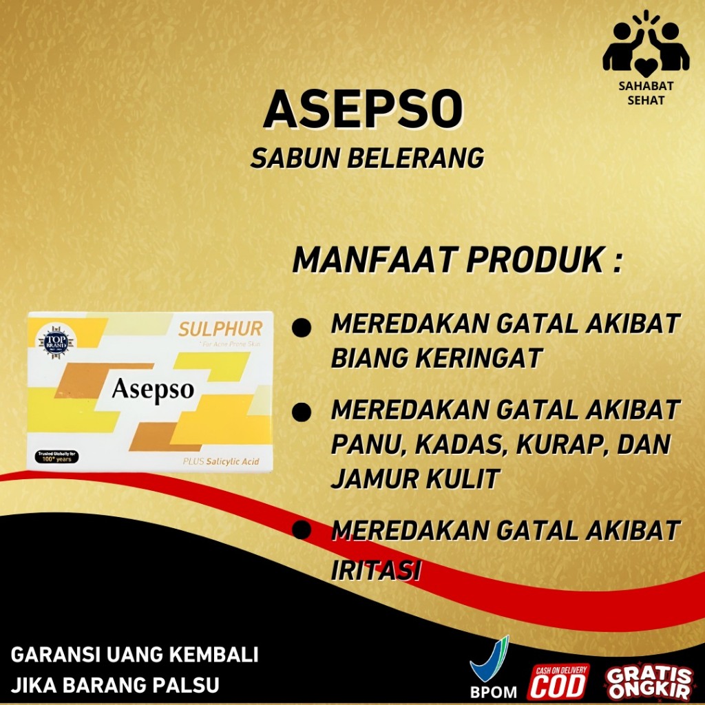 Sabun Asepso Sabun Belerang Sabun Sulfur Redakan Gatal Biang Keringat Gatal Panu Kadas Kurap Dan Gat