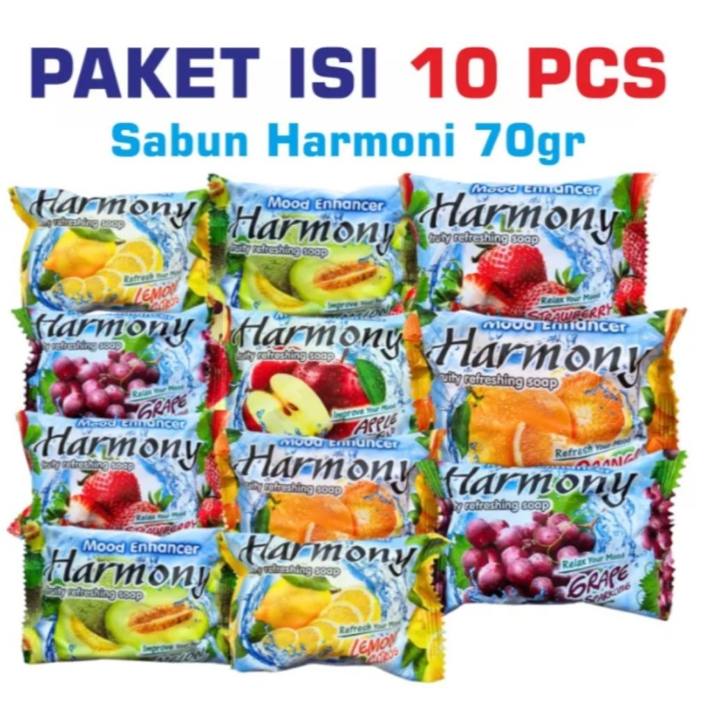 Harmony sabun mandi 70gr/sabun batang harmony/sabun mandi batang harmony 10pcs