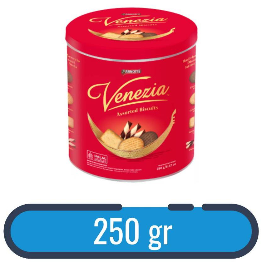 Arnotts Venezia Biskuit Assorted Kaleng 250 gr