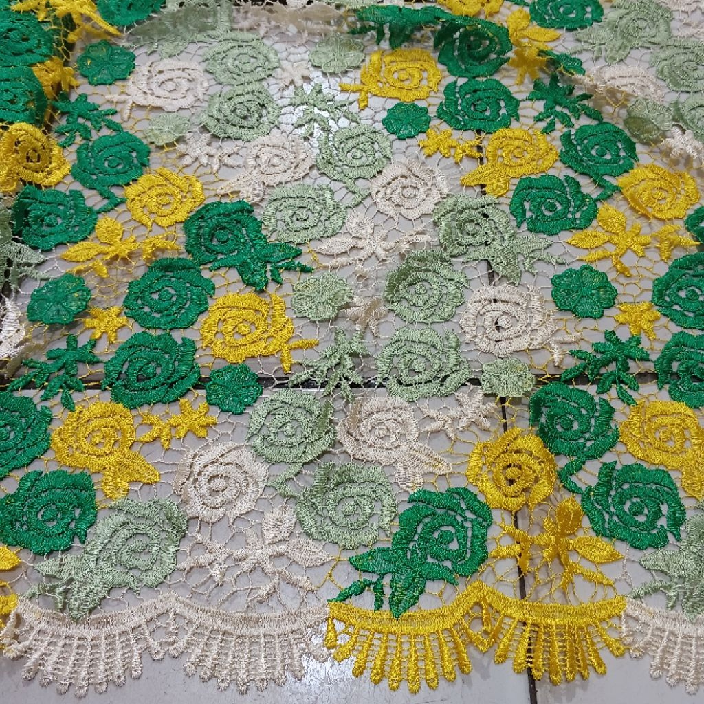 Kain Brokat Prada [0,5m] - kain brokat prada oki - bahan brokat prada motif - bahan brokat prada oki