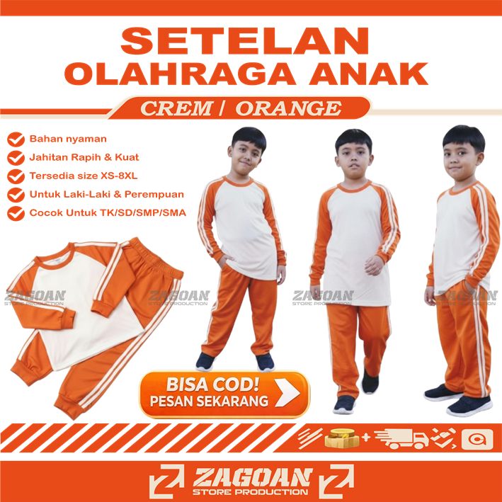 Baju Olahraga Anak Sekolah Setelan Training TK SD SMP SMA | Seragam Olahraga Anak Murah Nyaman