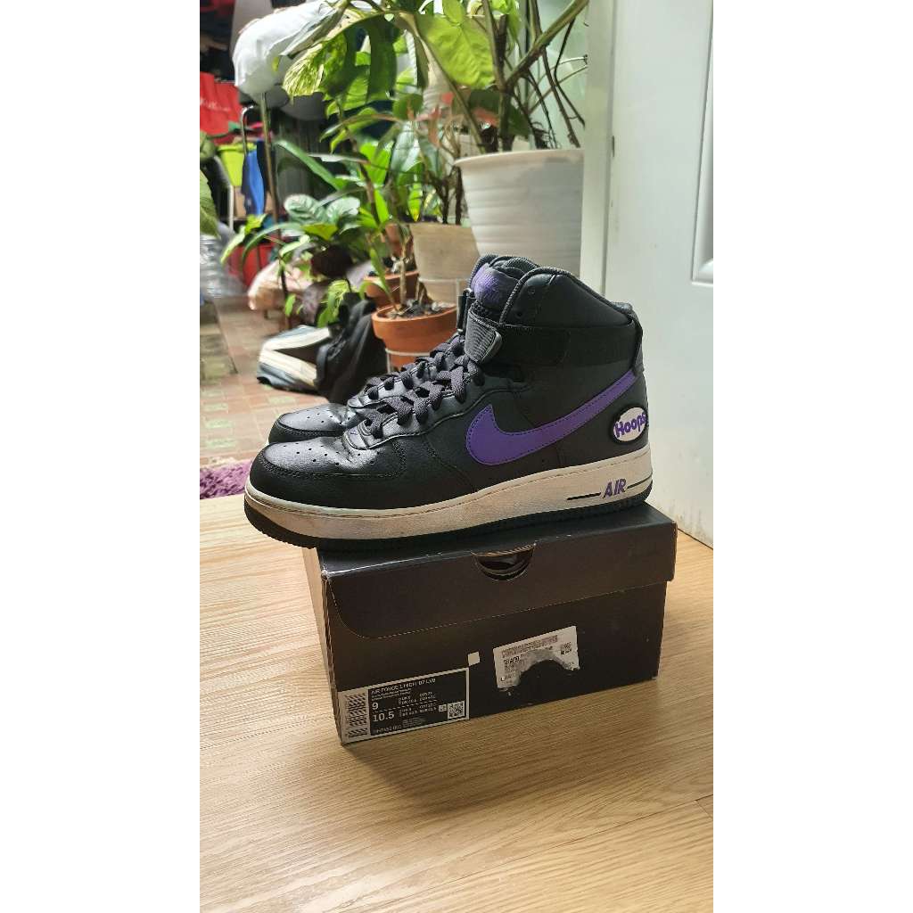 NIKE AIR FORCE 1 HIGH '07 BLACK DH7453-001 - 9~(42.5) ORIGINAL SEPATU SNEAKERS PRELOVED