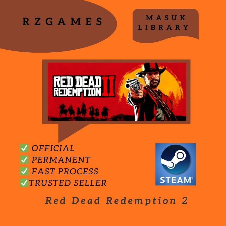 Red Dead Redemption 2 GAME PC |GAME STEAM ORIGINAL | MASUK LIBRARY PERMANEN | FAST PROCESS |