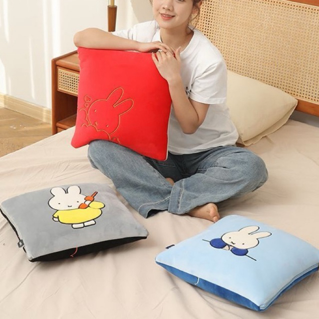 [PREORDER] Bantal Selimut Miffy Multifungsi – Bantal Peluk & Selimut Portable untuk Kantor, Rumah, d