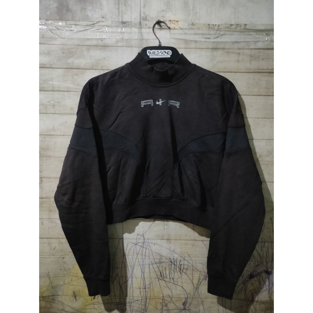 Nike Air Center Logo Croptop Crewneck Boxy Oversize Original Womans Size M