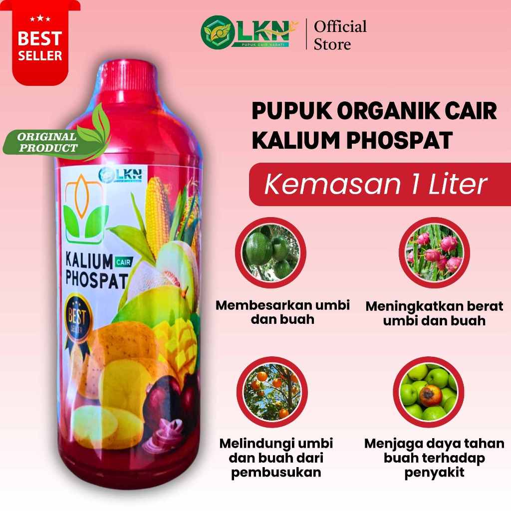 LKN Pupuk Cair Organik Pembesar umbi dan buah KALIUM PHOSPAT 1 LITER